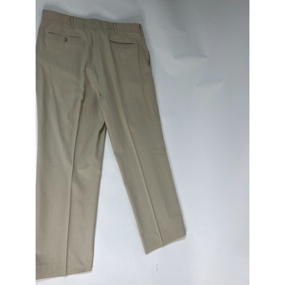 Haggar Mens Khaki Pants 36x30 Combed Cotton & Fortrel Polyester - Picture 9 of 16
